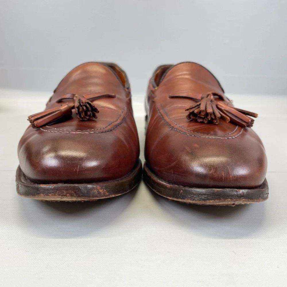 Allen Edmonds Acheson Tassel Loafers Mens Size 9.5 D Brown Leather Dress Shoes